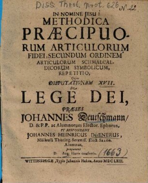 De Lege Dei