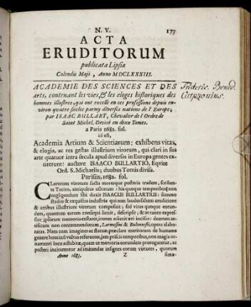 N. V. [...] Calendis Maji, Anno M DC LXXXIII.