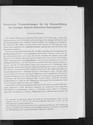 Historische Voraussetzungen für die Herausbildung der heutigen deutsch-dänischen Staatsgrenze