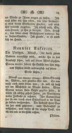 Neunter Auftritt. Die Vorigen ...