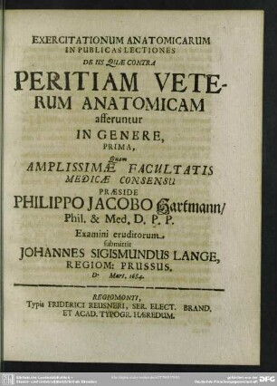 [II.] De Iis Quae Contra Peritiam Veterum Anatomicam In Genere