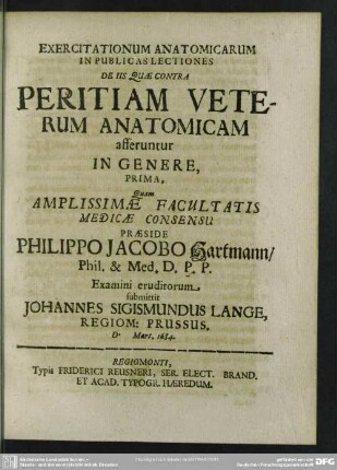 [II.] De Iis Quae Contra Peritiam Veterum Anatomicam In Genere