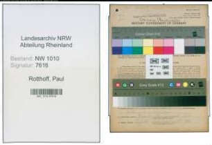 Entnazifizierung Paul Rotthoff , geb. 10.05.1883 (Kunstmaler)
