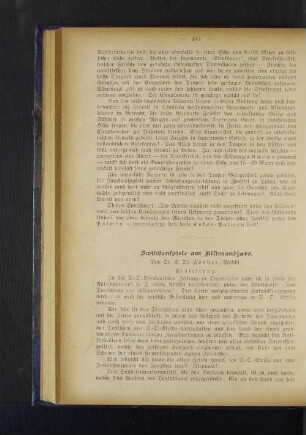 Zwischenspiele am Kilimandjaro.