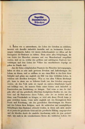 Das Leben der Griechen und Römer, 1. Griechen