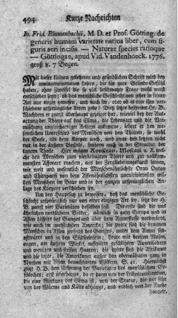 De generis humani varietate nativa liber.