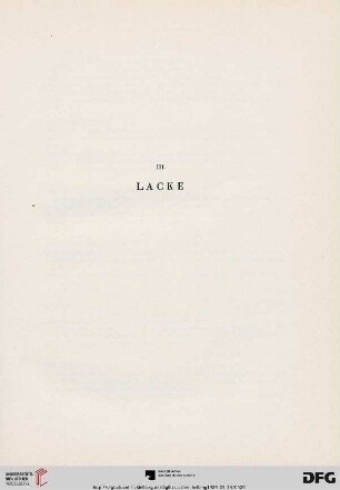 III. Lacke (Nr. 70-228)