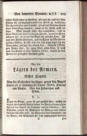 Von den Lägern der Armeen.