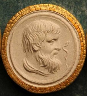 Kopf des Äskulap (Asklepios) (Daktyliothek, Supplement)