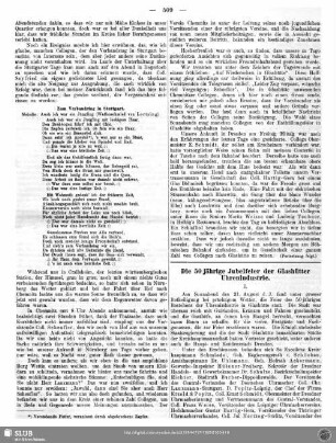 Die 50 jährige Jubelfeier der Glashütter Uhrenindustrie (I)
