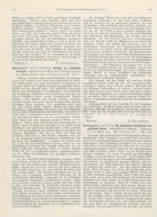 251-252 [Rezension] Bassermann, Heinrich, Beiträge zur praktischen Theologie. Gesammelte Aufsätze und Vorträge