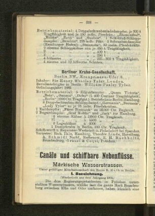 Canäle und schiffbare Nebenflüsse.