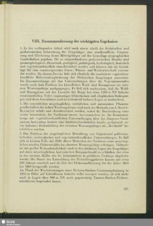 VIII. Zusammenfassung der wichtigsten Ergebnisse