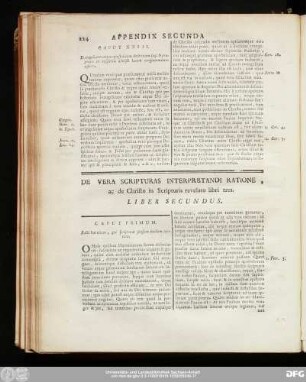 De Vera Scripturas Interpretandi Ratione, ac de Christo in Scripturis revelato libri tres. Liber Secundus.