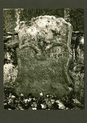 alter Friedhof. Grabstein um 17. Jh. Vorderseite, Vergleich 426. 14.04.1924