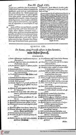 Pars Tertia, Quaestio 140 De Banno, ejusque processu usitato in foro Saxonico, vom Achtsproceß
