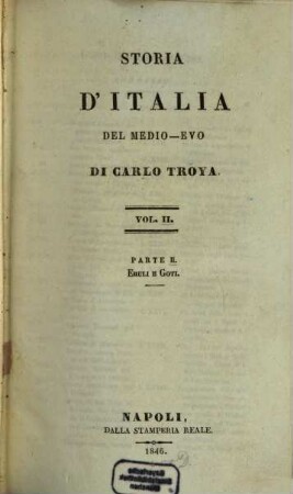 Storia d'Italia del medio-evo, 2,2. Vol. 2, Eruli e Goti ; pt. 2