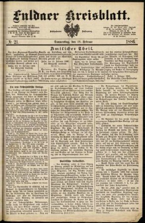 Ausgabe vom Donnerstag, den 18. Februar 1886.