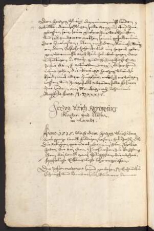 43v-48v, Herzog Ulrich reformirt Kirchen und Klöster im Landt