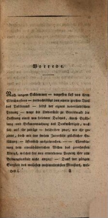 Greifswaldische academische Zeitschrift. 1822, Nr. 1