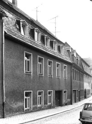 Roßwein, Mittelstraße 21. Wohnhaus (1801/1900). Straßenansicht