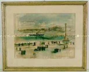 Aquarell "Hafen von Sewastopol"