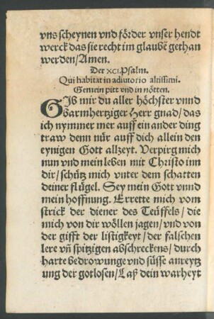 Der XCI. Psalm. - Der C. Psalm.