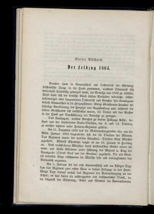 Vierter Abschnitt. Der Feldzug 1864