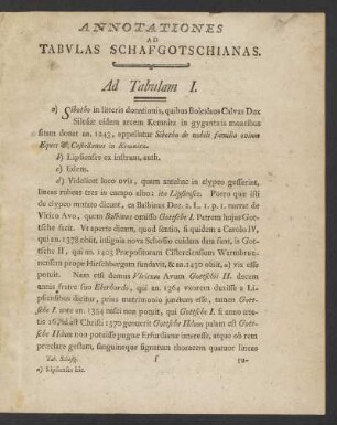 Annotationes ad Tabulas Schafgotschianas