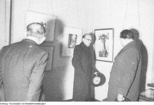 Dresden, Feier 10 Jahre Christlich Demokratische Union (CDU) mit Otto Nuschke (CDU-Vorsitzender), CDU-Mitgliedern, Feier Karg, Januar 1956