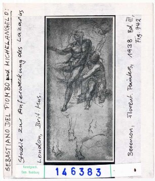 Sebastiano del Piombo und Michelangelo: Studie zur Auferweckung des Lazarus. London, British Museum