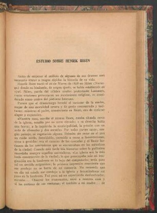 Estudios sobre Henrik Ibsen