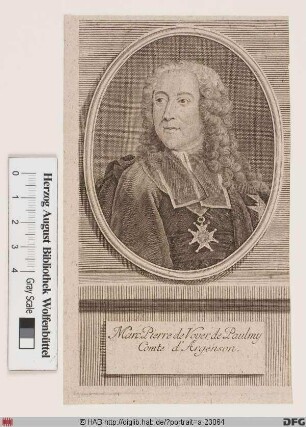 Bildnis Marc-Pierre de, marquis d'Argenson Voyer (de Paulmy)