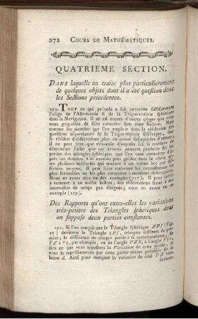Quatrieme section.