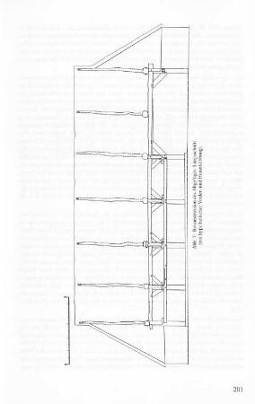 Abb. 7: Rekonstruktion des Altgefüges: Längsschnitt (mit hypothetischer Vorder- und Hinterkübbung).