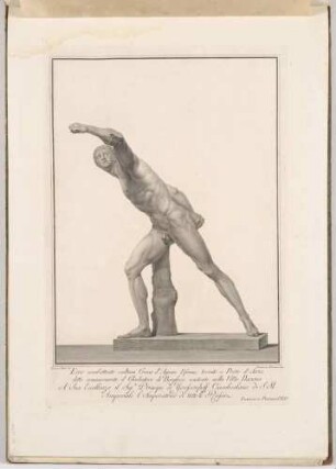 Eroe combattente (Fechter Borghese), aus der Folge "Choix des meilleures statues antiques"