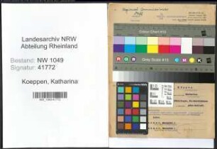 Entnazifizierung Katharina Koeppen , geb. 27.05.1887 ()