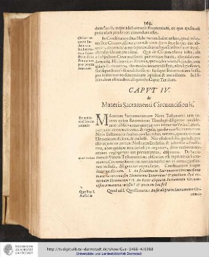 Caput IV. De Materia Sacramenti Circumcisionis