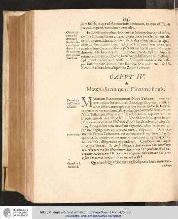 Caput IV. De Materia Sacramenti Circumcisionis
