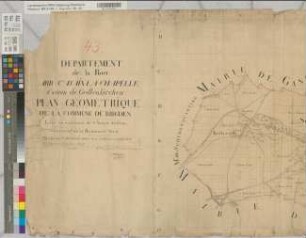 Departement de la Roer. Arrondissement d'Aix-la-Chapelle. Canton de Geilenkirchen. Plan géométrique de la commune de Birgden. Levé en Execution de l'Arrête du Gouvernement du 12 Brumaire. An 11.Terminé le 31.10.1805.
