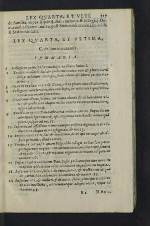 Lex quarta, et ultima