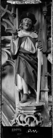 Breisach Sankt Stephansmünster Lettner Plastik des Heiligen Protasius