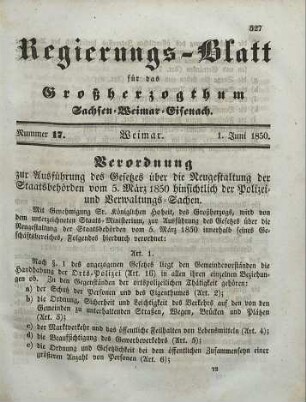 Nr. 17 : 1. Juni 1850