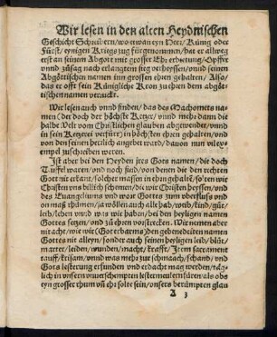 Wir lesen in den alten Heydnischen Geschicht Schreibern ...