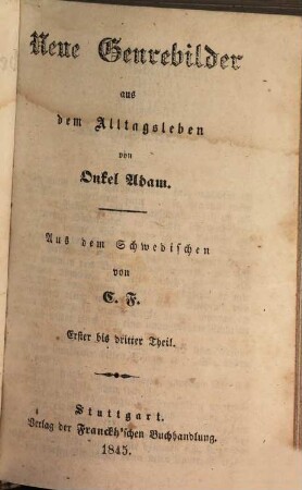 Neue Genrebilder aus dem Alltagsleben, 1/3