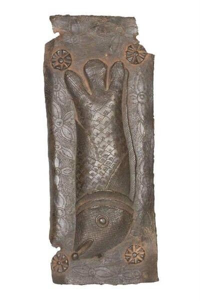 Relief plate: Depiction of a mud fish