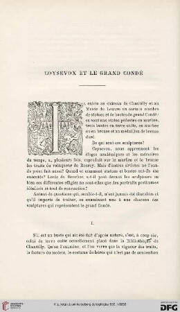 3. Pér. 7.1892: Coysevox et le grand Condé