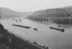 Schiffsliegeplatz Salzig/Rhein 1957