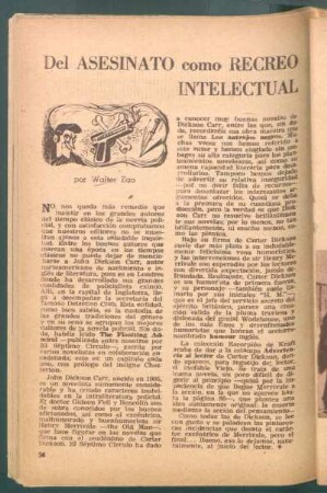 Del asesinato como recreo intelectual