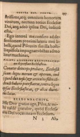 Pileus Adversus Bredembachium de potestate Ecclesiasticae.
